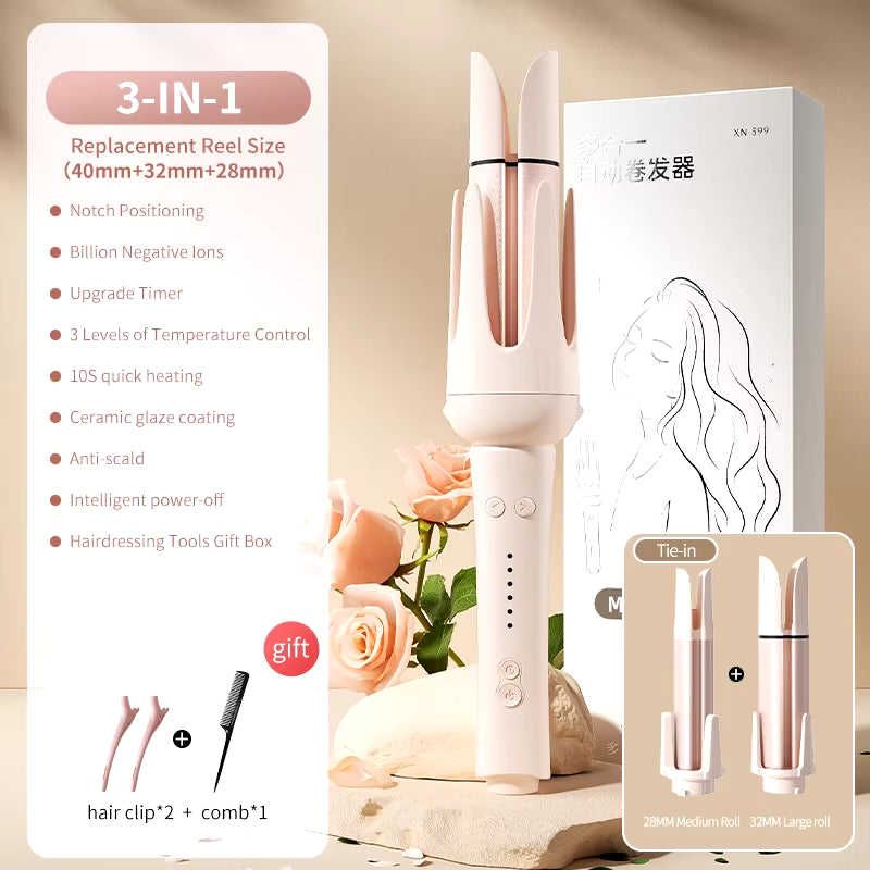 32MM Automatic Hair Curler Auto Rotating Ceramic Hair Roller 40Mm Big Waver Professional Curling Iron Curling Wand Hair Waver
