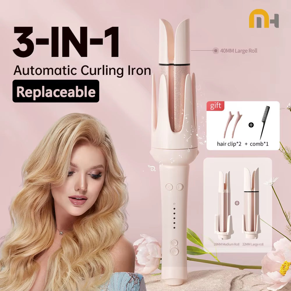 32MM Automatic Hair Curler Auto Rotating Ceramic Hair Roller 40Mm Big Waver Professional Curling Iron Curling Wand Hair Waver