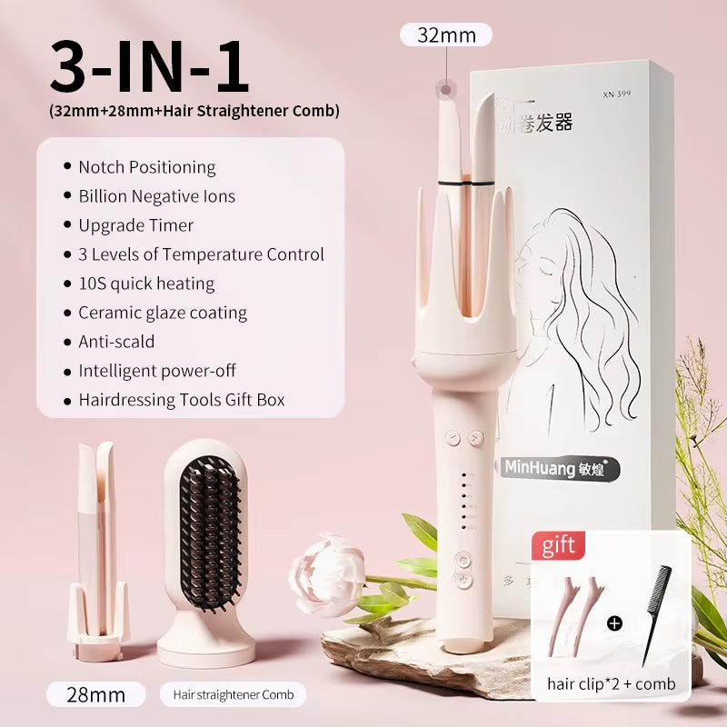 32MM Automatic Hair Curler Auto Rotating Ceramic Hair Roller 40Mm Big Waver Professional Curling Iron Curling Wand Hair Waver