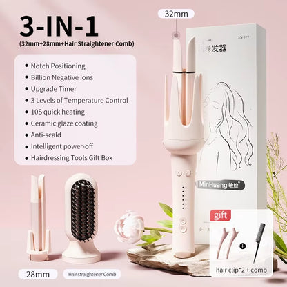 32MM Automatic Hair Curler Auto Rotating Ceramic Hair Roller 40Mm Big Waver Professional Curling Iron Curling Wand Hair Waver